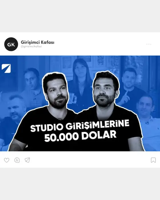 'Studio girişimlerine 50.000 dolar' başlıklı Vanora Ventures iş birliği paylaşımı