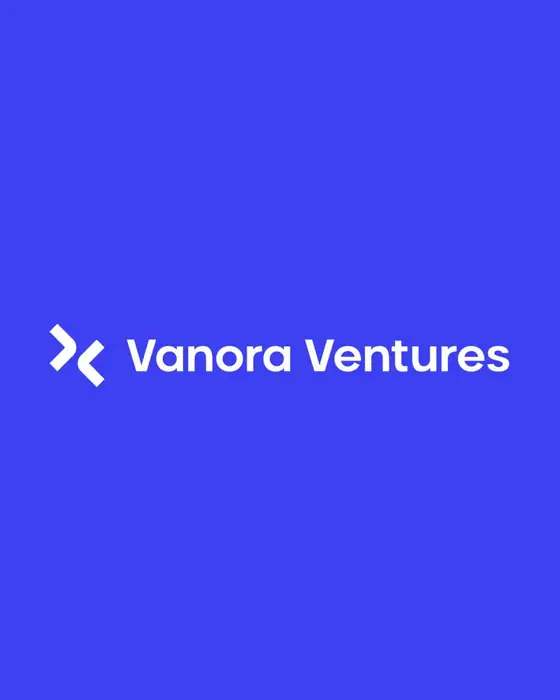 Mavi zemin üzerinde Vanora Ventures logosu
